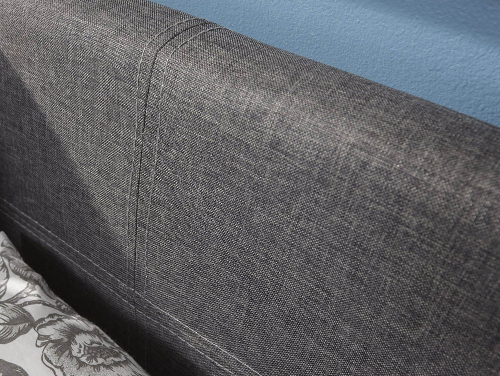 GFW GFW Ecuador 5ft King Size Grey Hopsack Upholstered Fabric End Lift Ottoman Bed Frame