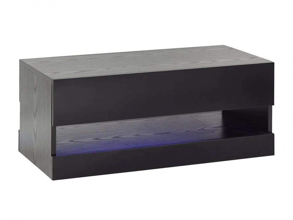Black coffee table discount led lights