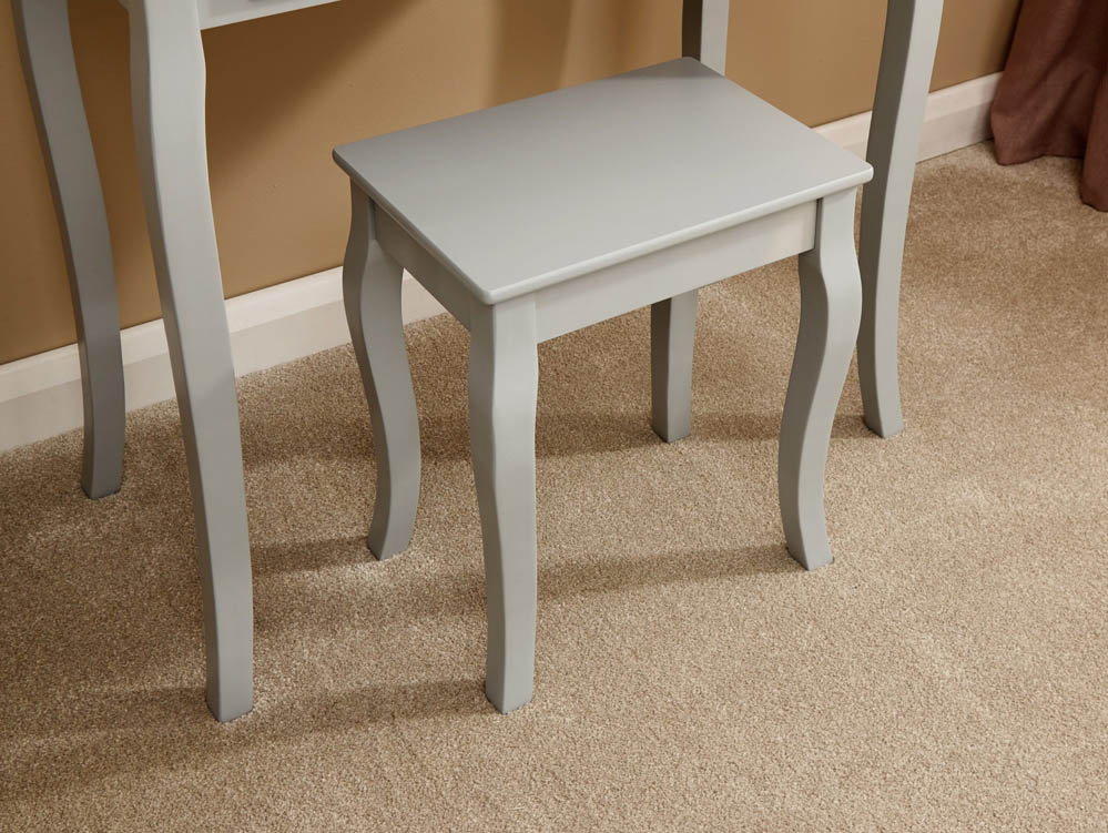 GFW GFW Grace Grey LED Dressing Table and Stool (Flat Packed)