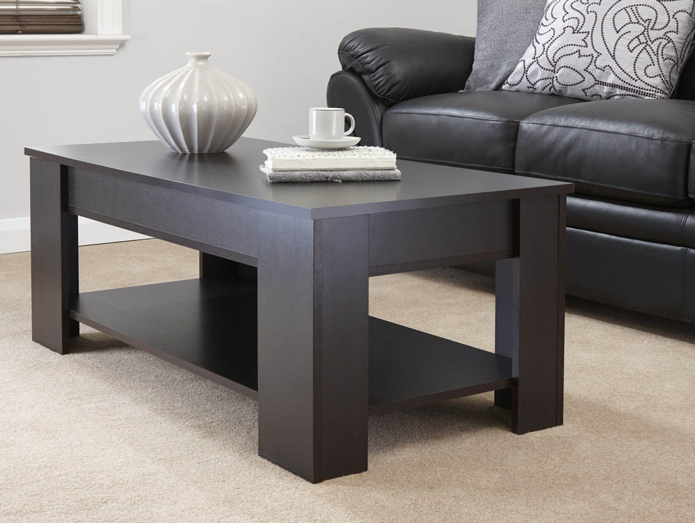 GFW GFW Arvika Espresso Lift Up Coffee Table (Flat Packed)