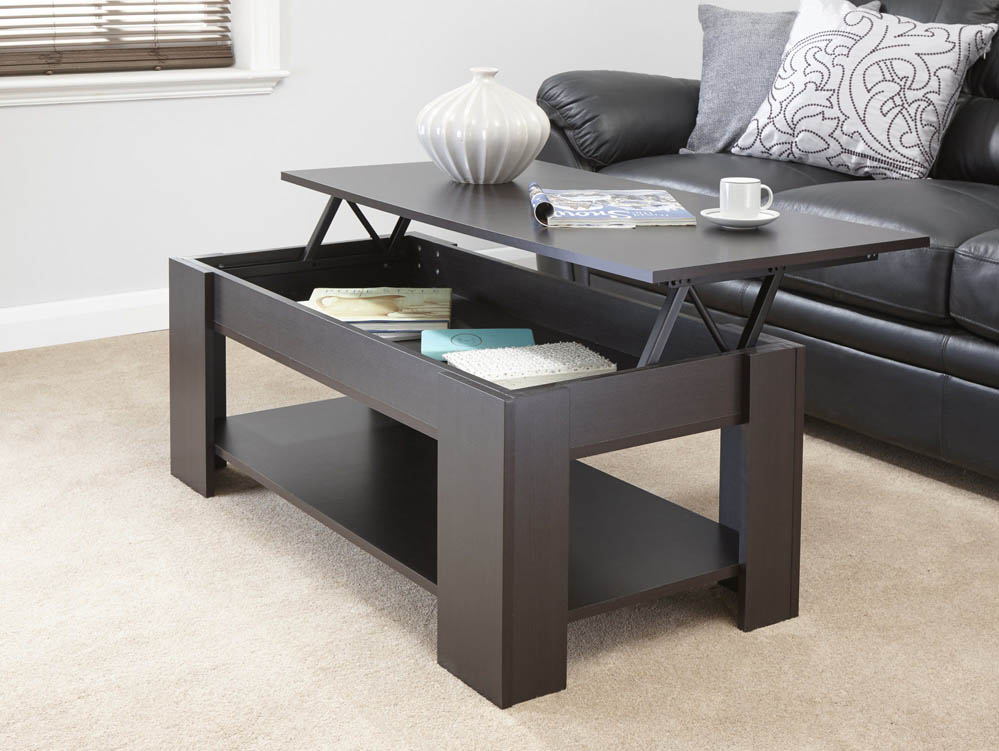 GFW GFW Arvika Espresso Lift Up Coffee Table (Flat Packed)