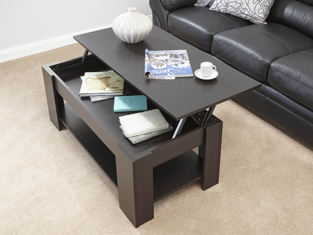 GFW GFW Arvika Espresso Lift Up Coffee Table (Flat Packed)