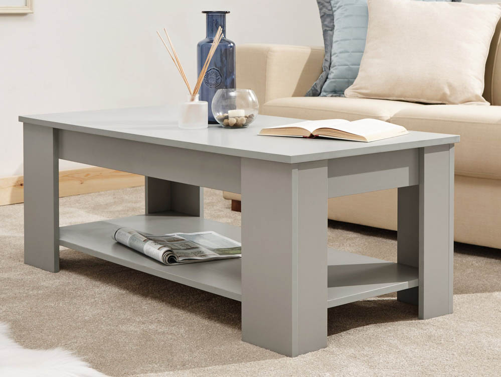 GFW GFW Arvika Grey Lift Up Coffee Table (Flat Packed)