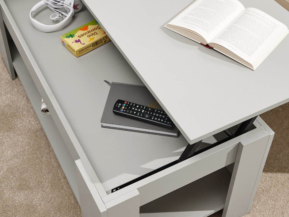 GFW GFW Arvika Grey Lift Up Coffee Table (Flat Packed)