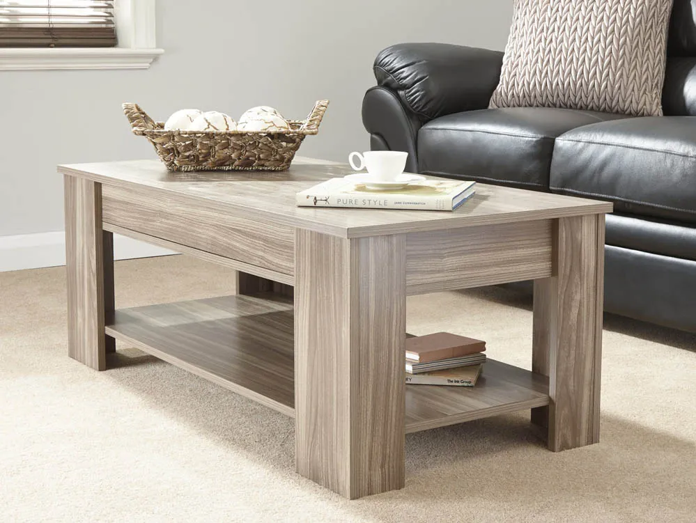 GFW GFW Arvika Walnut Lift Up Coffee Table