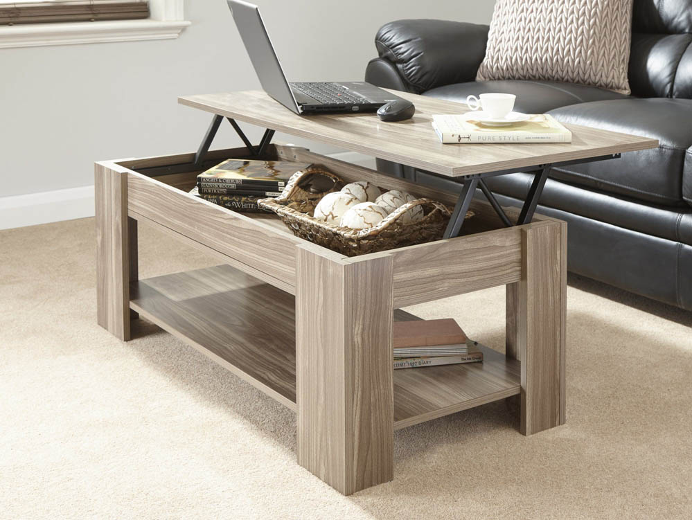 GFW GFW Arvika Walnut Lift Up Coffee Table (Flat Packed)