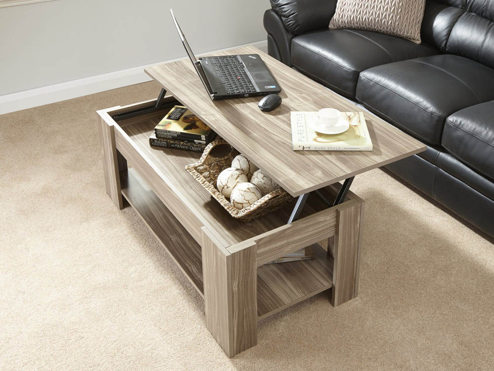 GFW GFW Arvika Walnut Lift Up Coffee Table (Flat Packed)