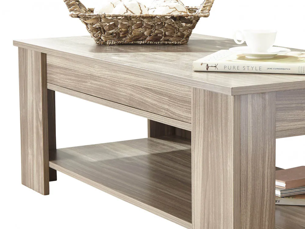 GFW GFW Arvika Walnut Lift Up Coffee Table