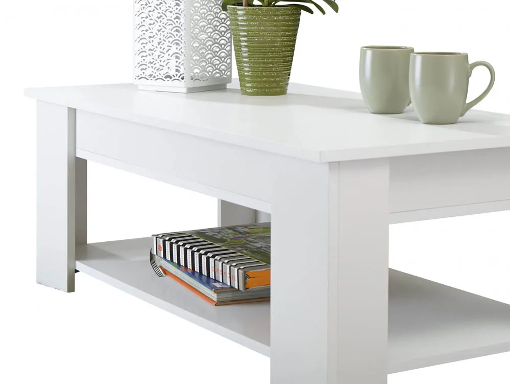 GFW GFW Arvika White Lift Up Coffee Table