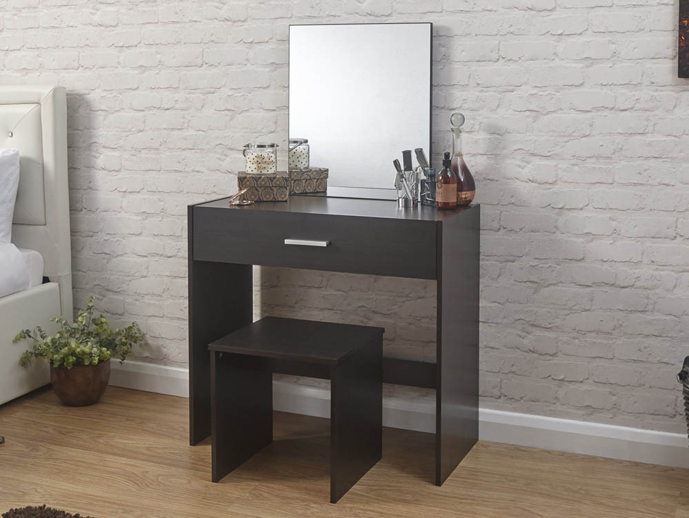 GFW GFW Julia Espresso Dressing Table and Stool (Flat Packed)