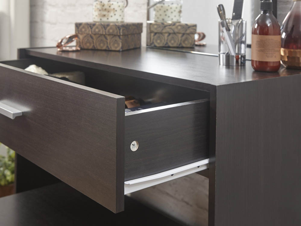 GFW GFW Julia Espresso Dressing Table and Stool (Flat Packed)