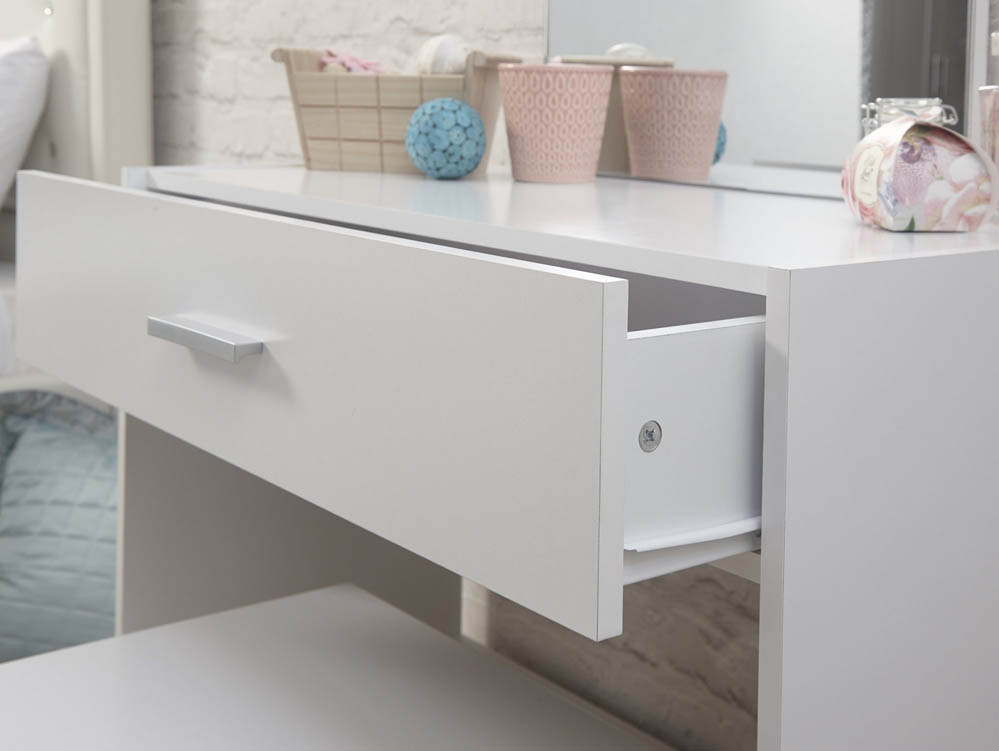 GFW GFW Julia White Dressing Table and Stool (Flat Packed)