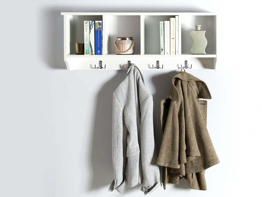 GFW GFW Kempton White Wall Rack (Flat Packed)