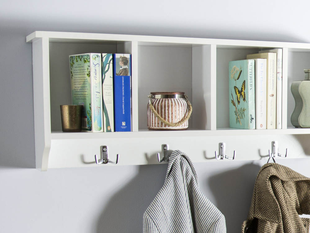 GFW GFW Kempton White Wall Rack (Flat Packed)