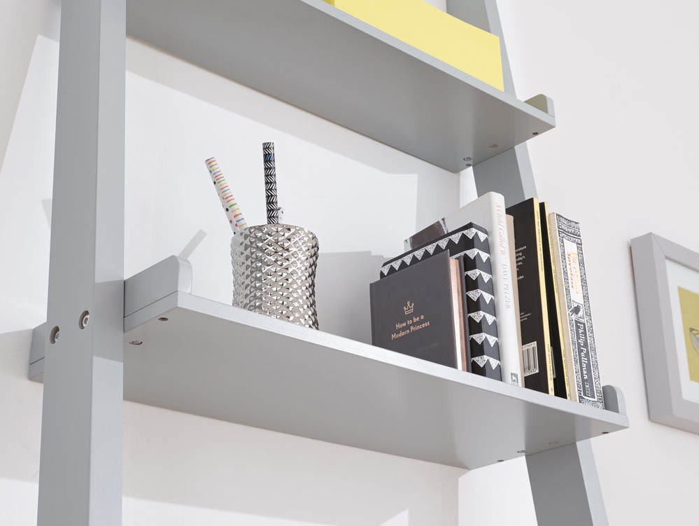 GFW GFW Stockholm Grey Ladder Desk (Flat Packed)