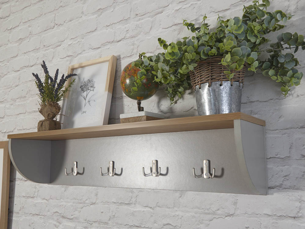 GFW GFW Lancaster Grey Wall Rack (Flat Packed)