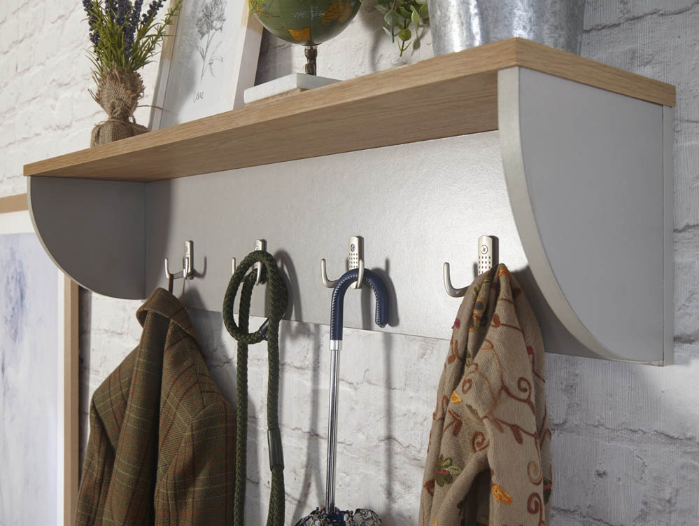 GFW GFW Lancaster Grey Wall Rack (Flat Packed)