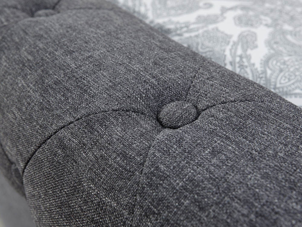 GFW GFW Layla 4ft6 Double Charcoal Grey Upholstered Fabric Ottoman Bed Frame