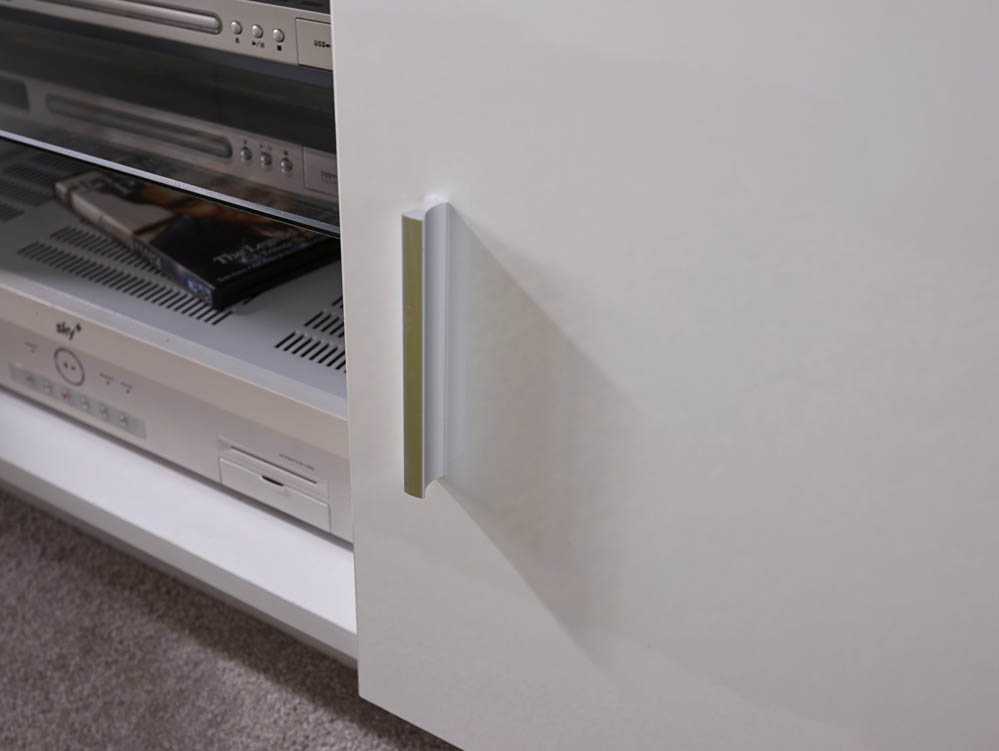 GFW GFW Lima White High Gloss 2 Door TV Cabinet (Flat Packed)