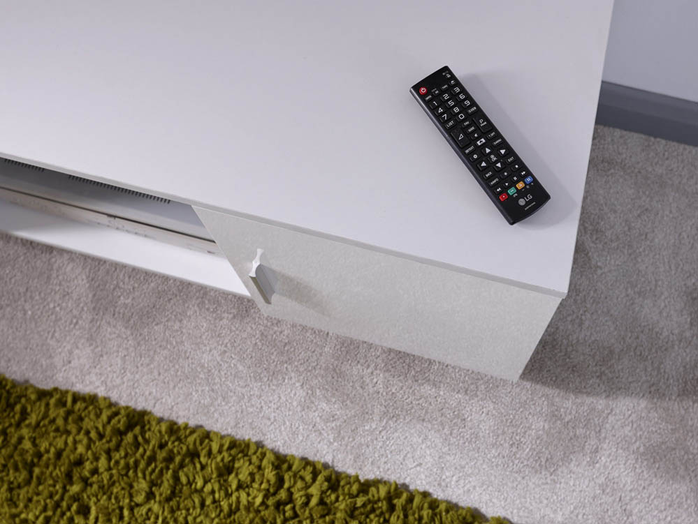 GFW GFW Lima White High Gloss 2 Door TV Cabinet (Flat Packed)