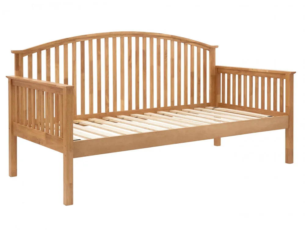 GFW GFW Madrid 3ft Single Oak Wooden Day Bed Frame