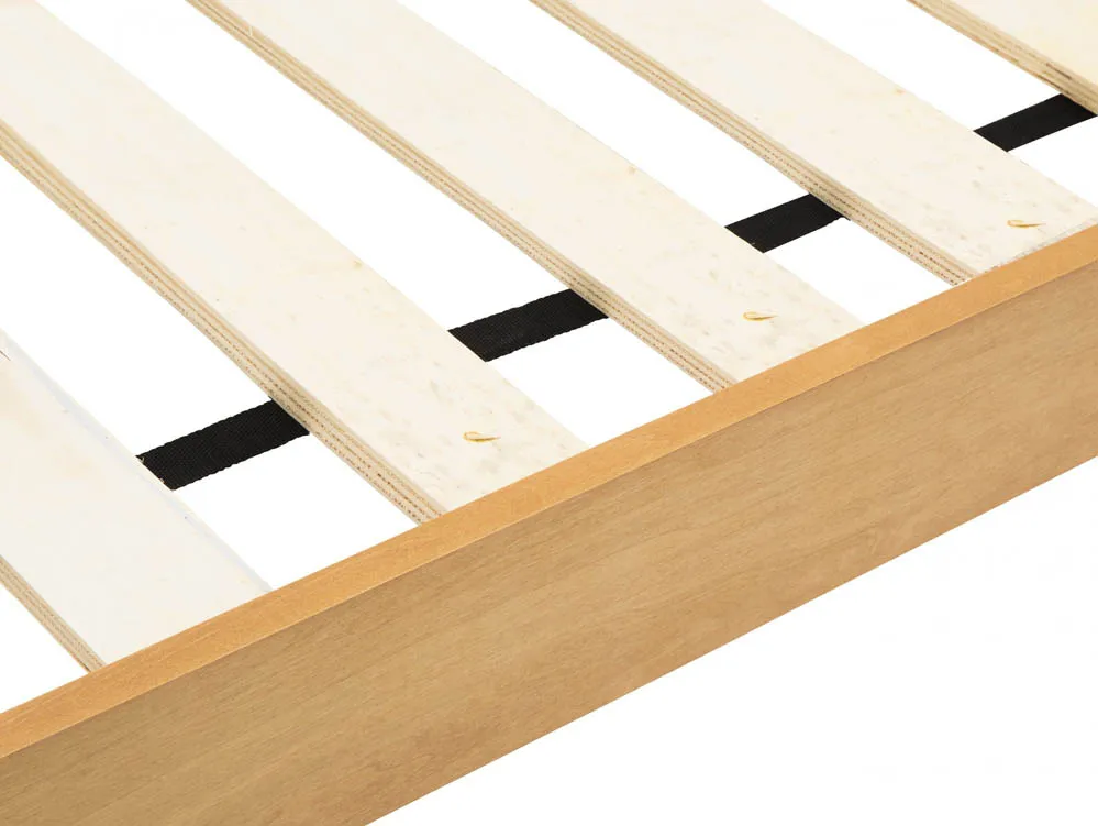 GFW GFW Madrid Oak Wooden Trundle Under Bed Frame