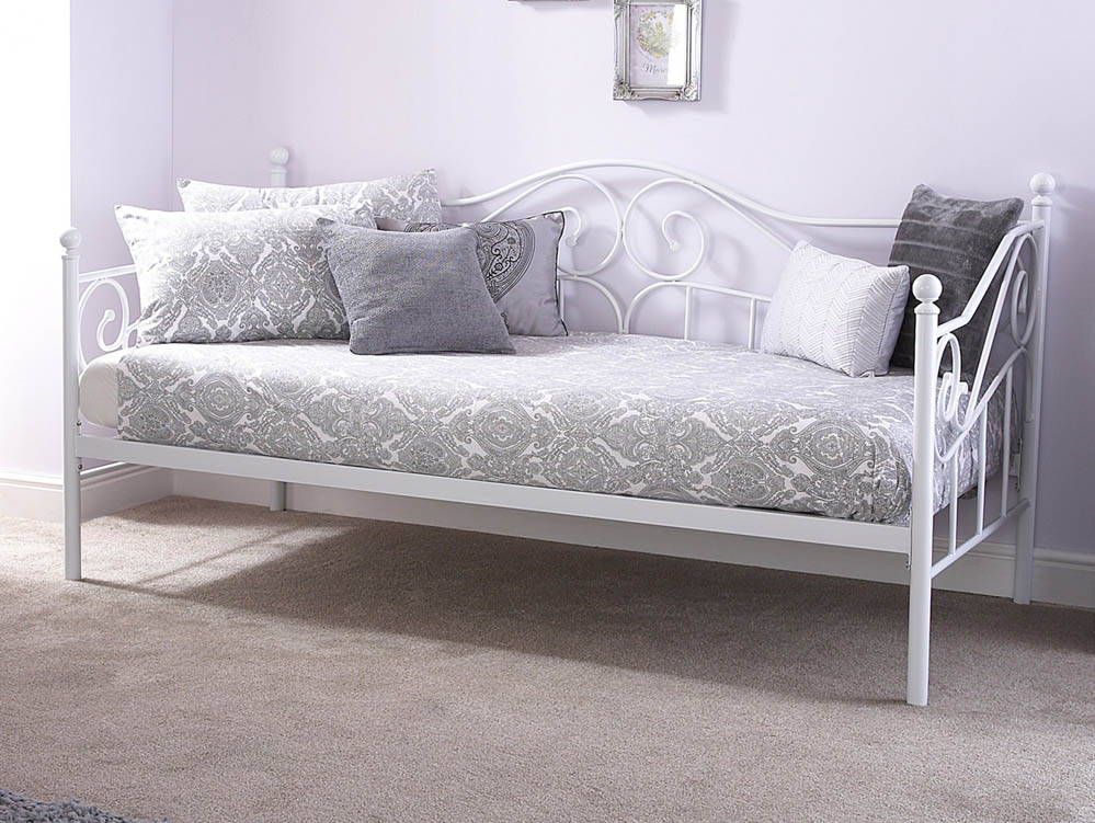 GFW GFW Madison 3ft Single White Day Bed Frame