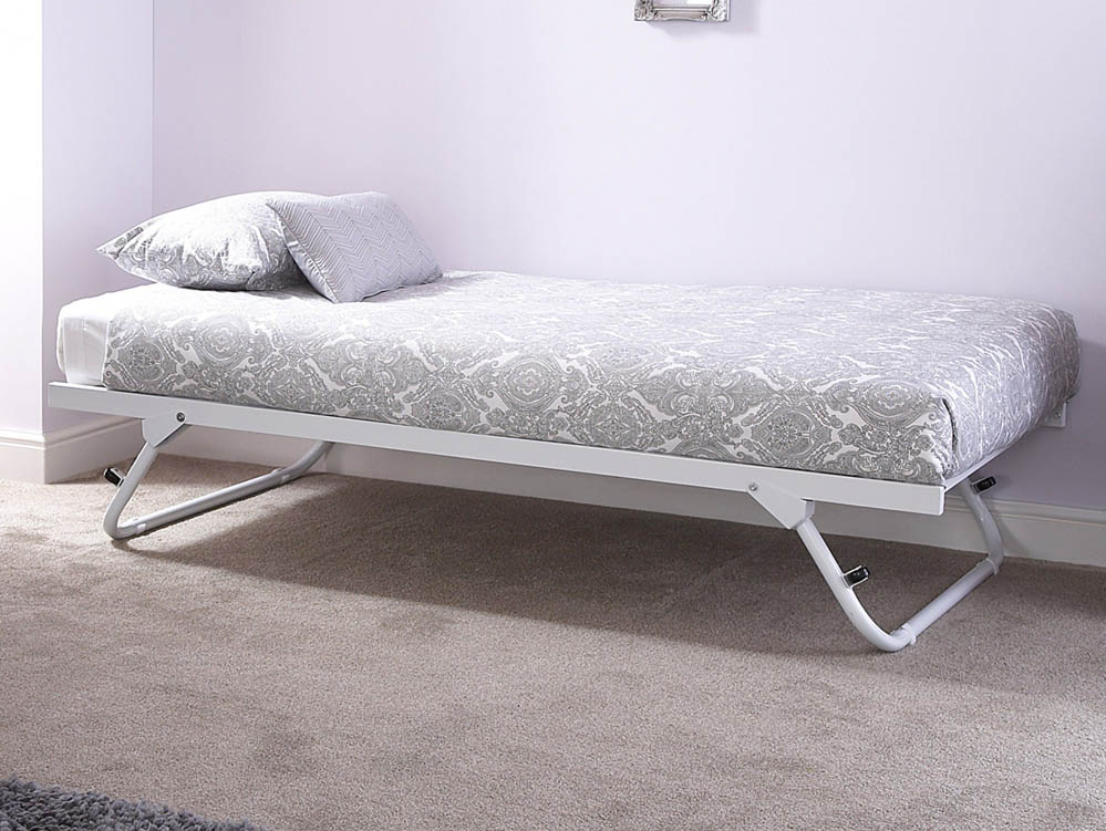 GFW GFW Madison 3ft Single White Trundle Under Bed Frame