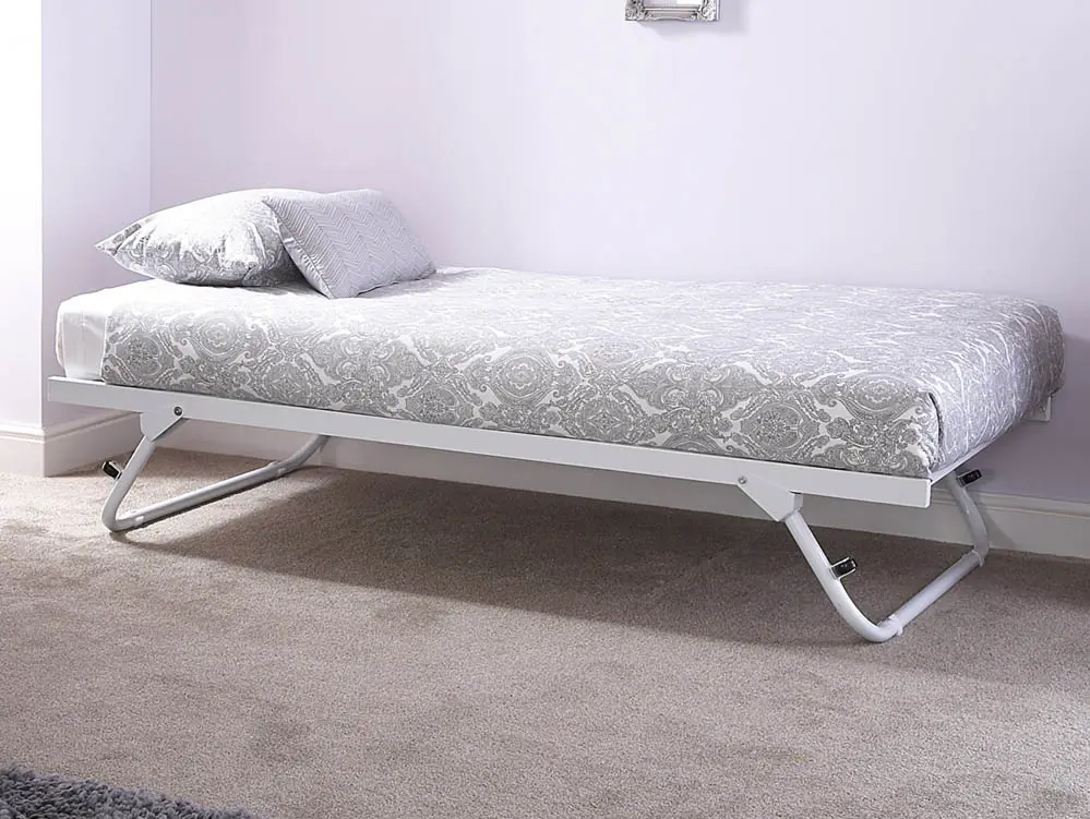 GFW GFW Madison 3ft Single White Trundle Under Bed Frame