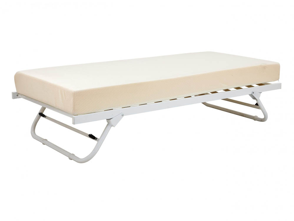 GFW GFW Madison 3ft Single White Trundle Under Bed Frame