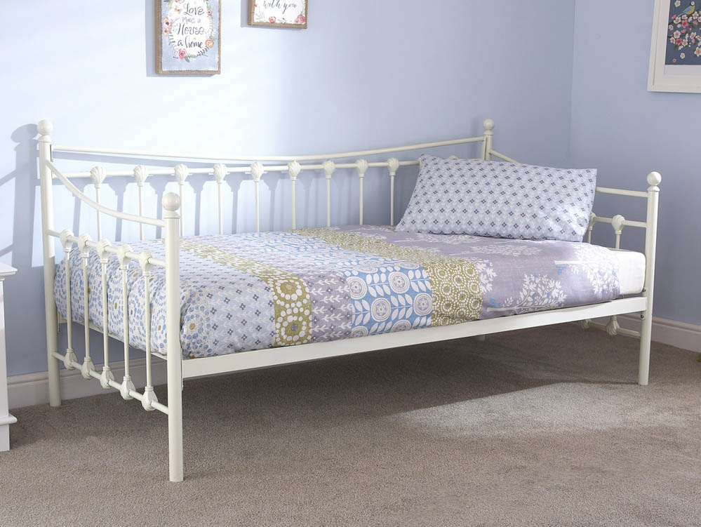 GFW GFW Memphis 3ft Single Ivory Day Bed Frame