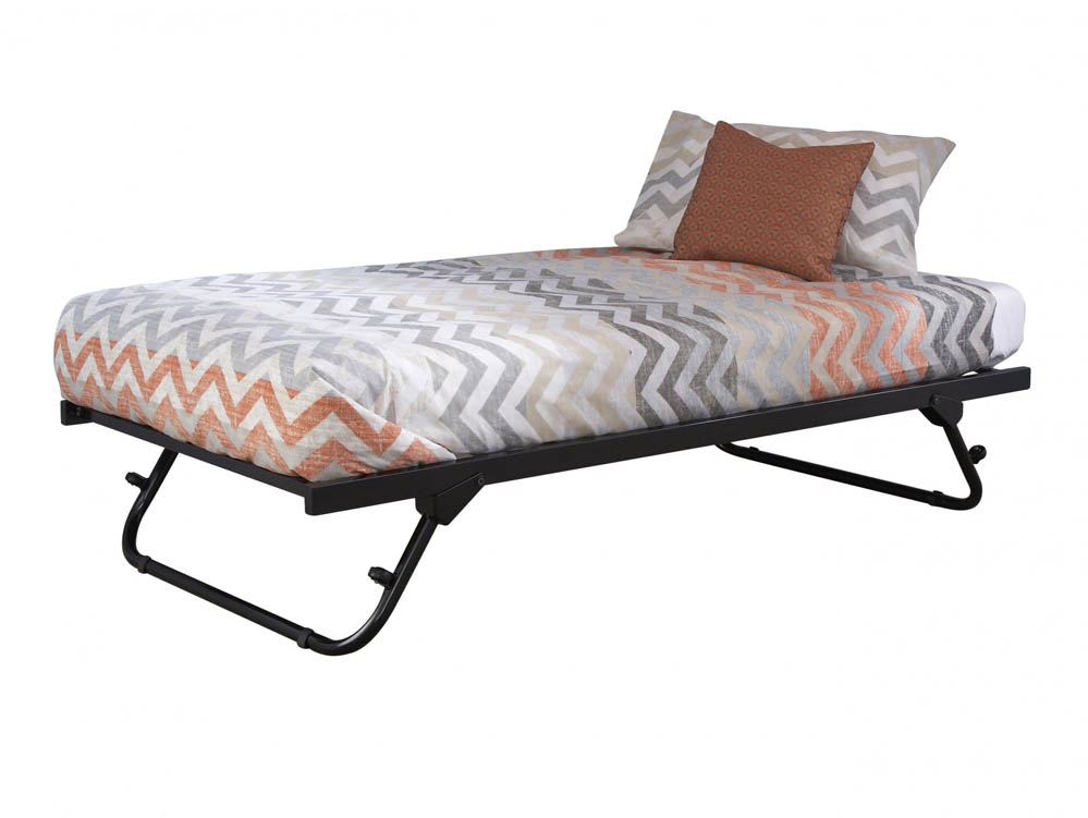 GFW GFW Memphis 3ft Single Black Trundle Under Bed Frame