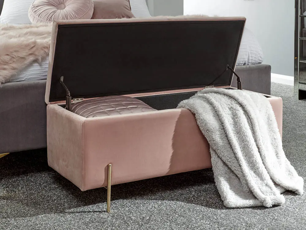 GFW GFW Mystica Blush Pink Ottoman Storage Bench