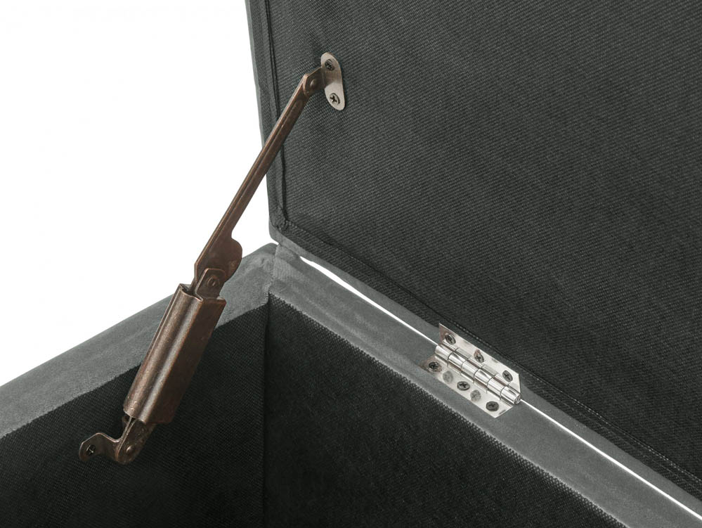 GFW GFW Mystica Grey Ottoman Storage Bench (Flat Packed)