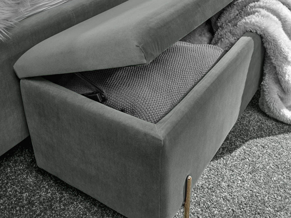 GFW GFW Mystica Grey Ottoman Storage Bench (Flat Packed)