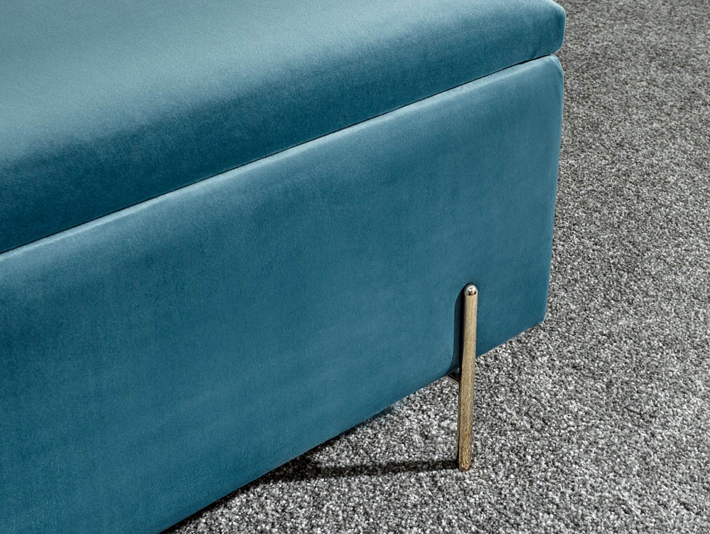 GFW GFW Mystica Teal Ottoman Storage Bench (Flat Packed)