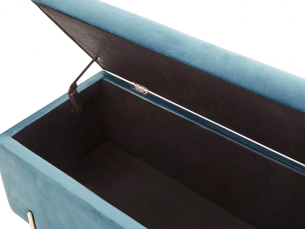 GFW GFW Mystica Teal Ottoman Storage Bench (Flat Packed)