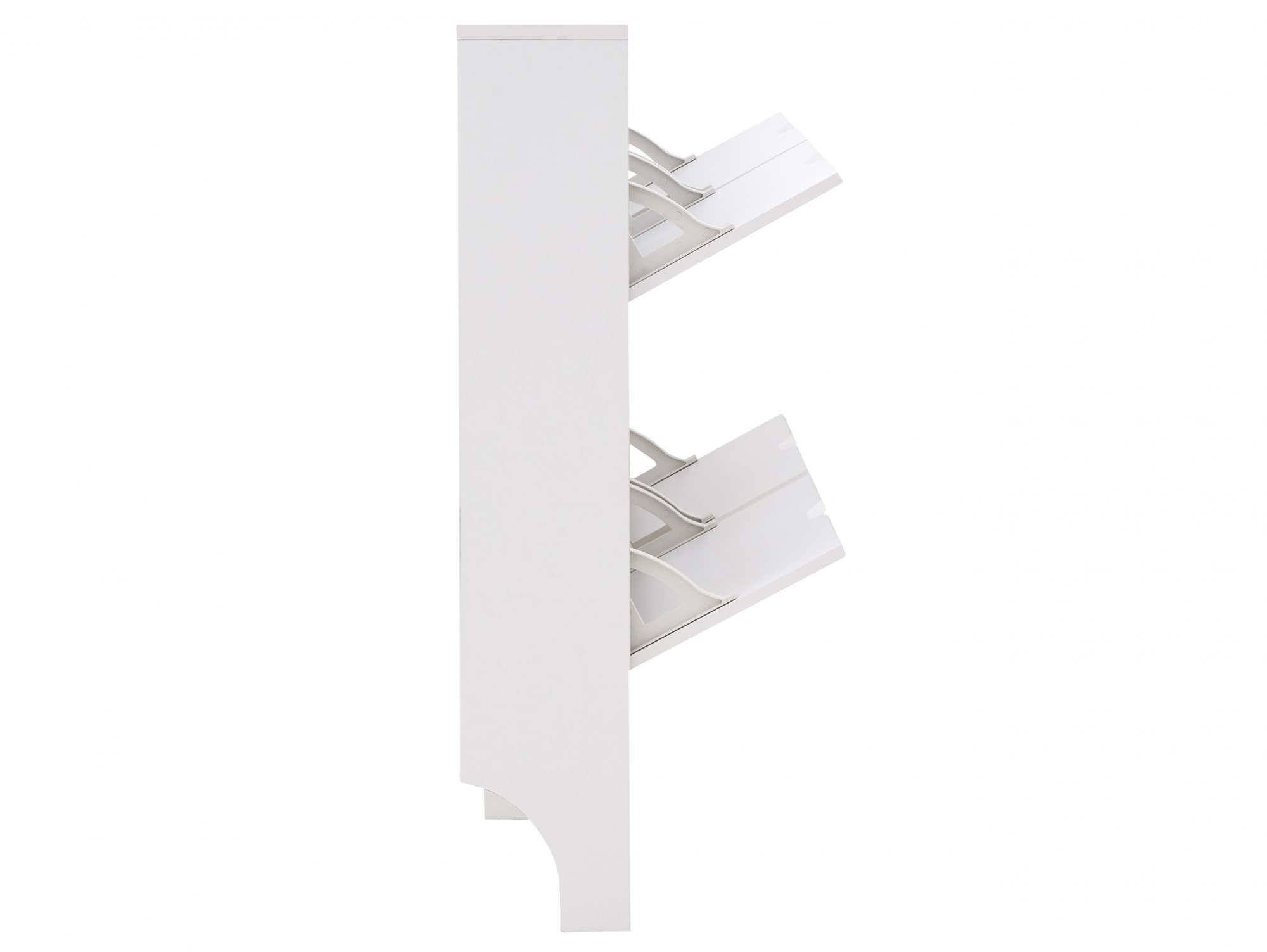GFW GFW Osaka White 4 Drawer Narrow Shoe Cabinet (Flat Packed)