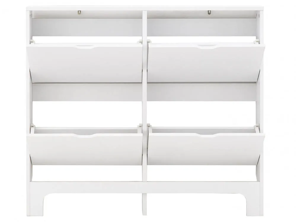 GFW GFW Osaka White 4 Drawer Narrow Shoe Cabinet