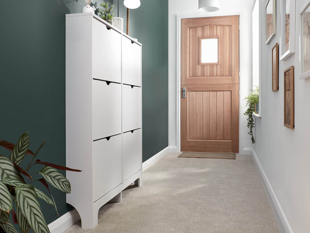 GFW GFW Osaka White 6 Drawer Narrow Shoe Cabinet (Flat Packed)