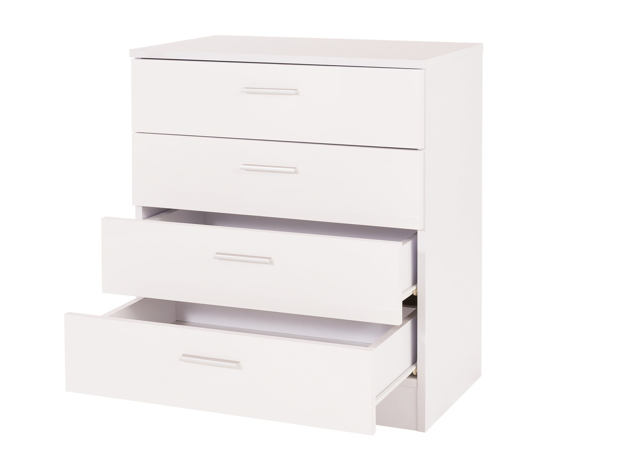 GFW GFW Ottawa White High Gloss 4 Drawer Chest of Drawers (Flat Packed)