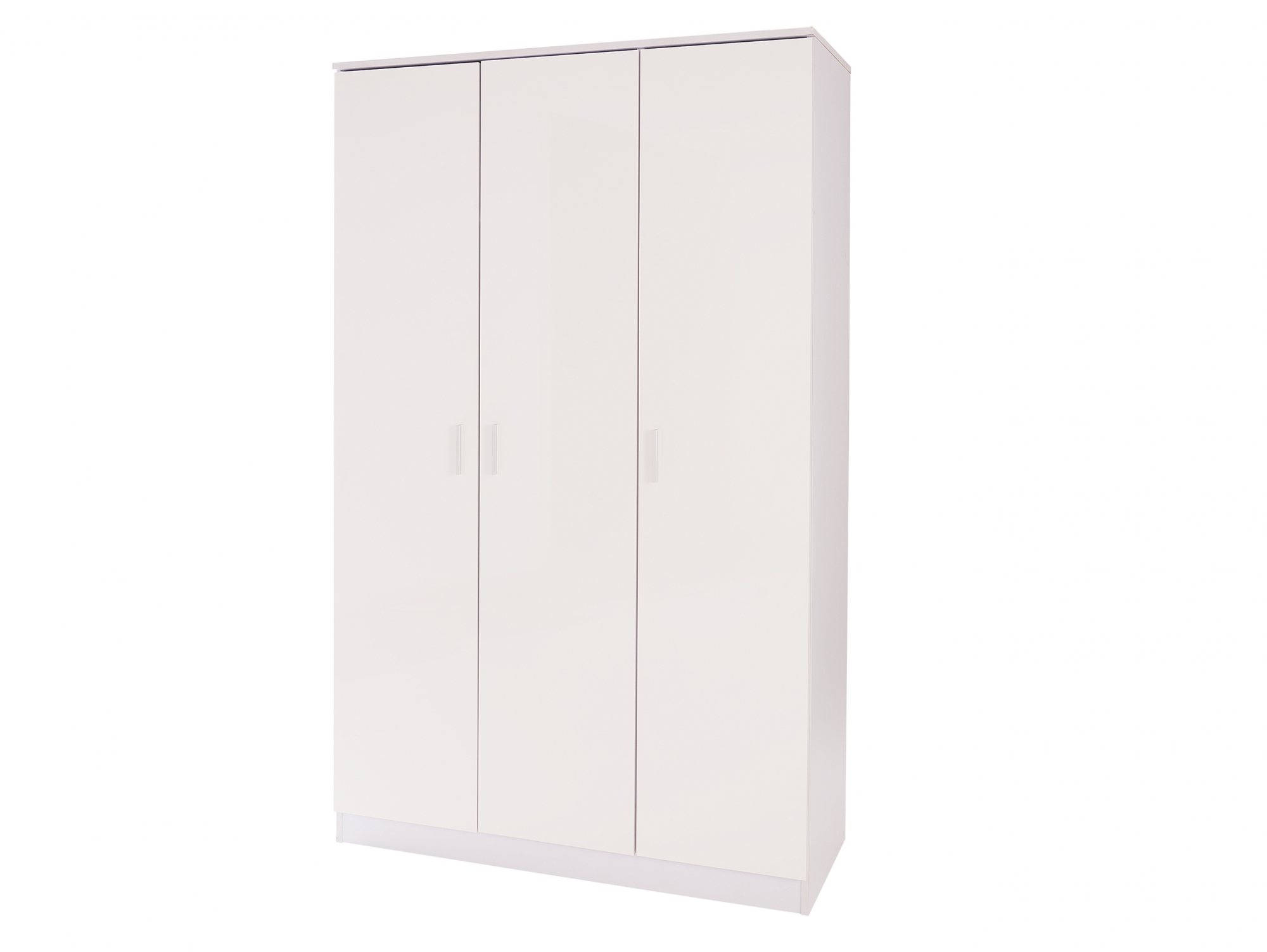 GFW GFW Ottawa White High Gloss 3 Door Triple Wardrobe (Flat Packed)