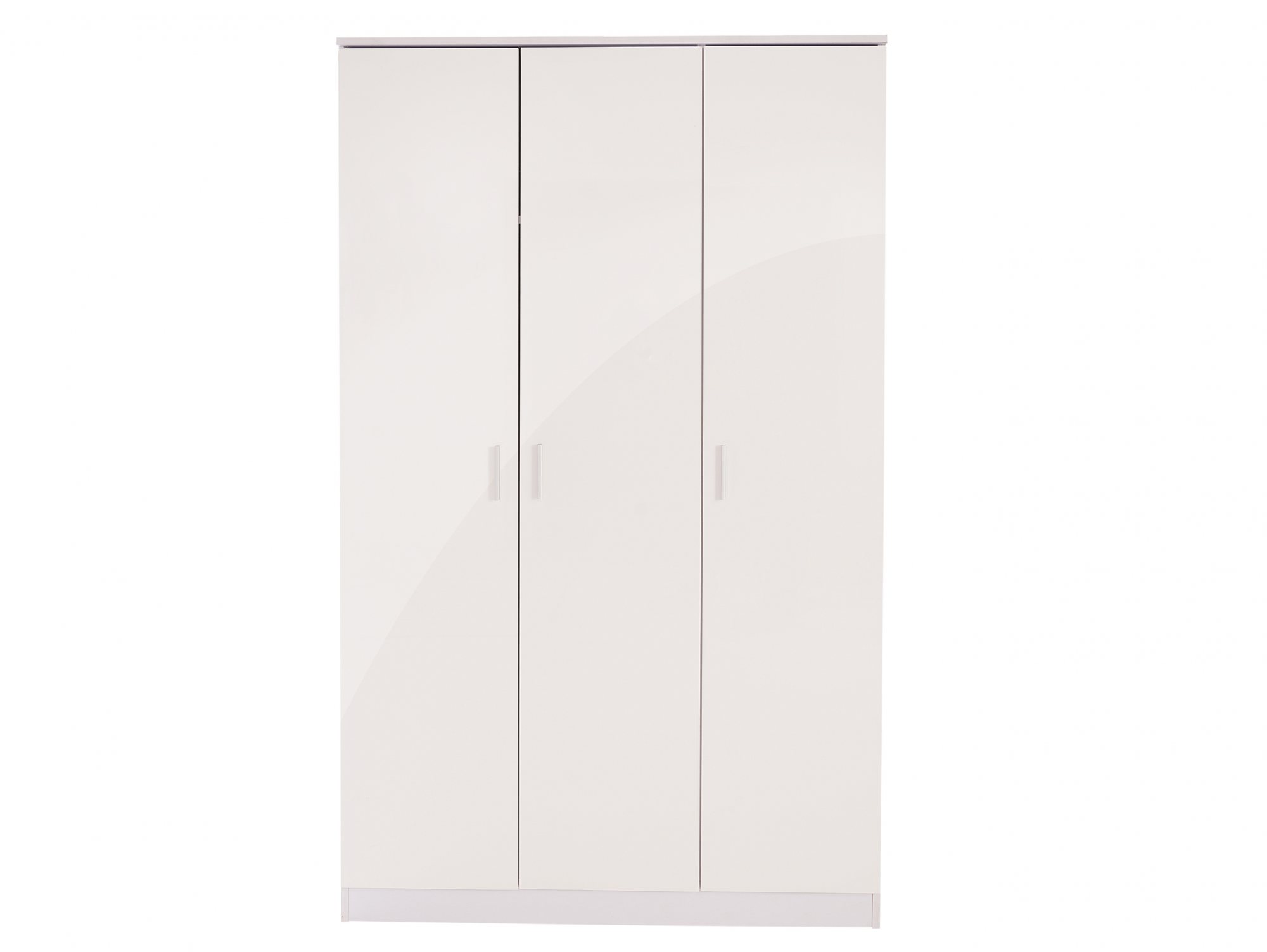 GFW GFW Ottawa White High Gloss 3 Door Triple Wardrobe (Flat Packed)
