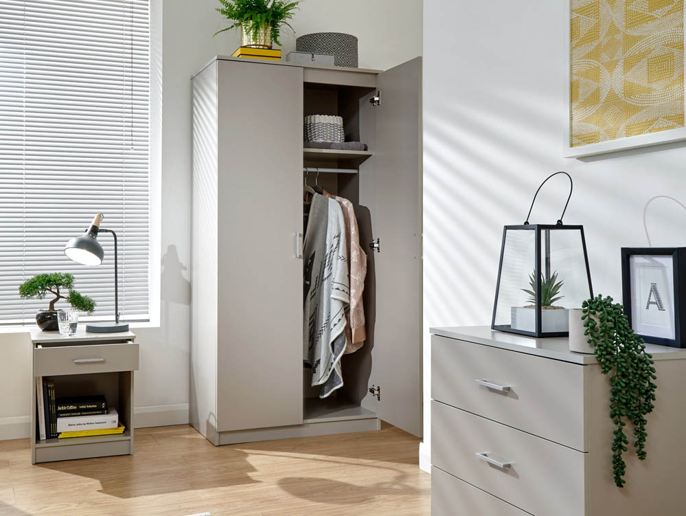 GFW GFW Panama Grey 3 Piece Bedroom Furniture Package (Flat Packed)