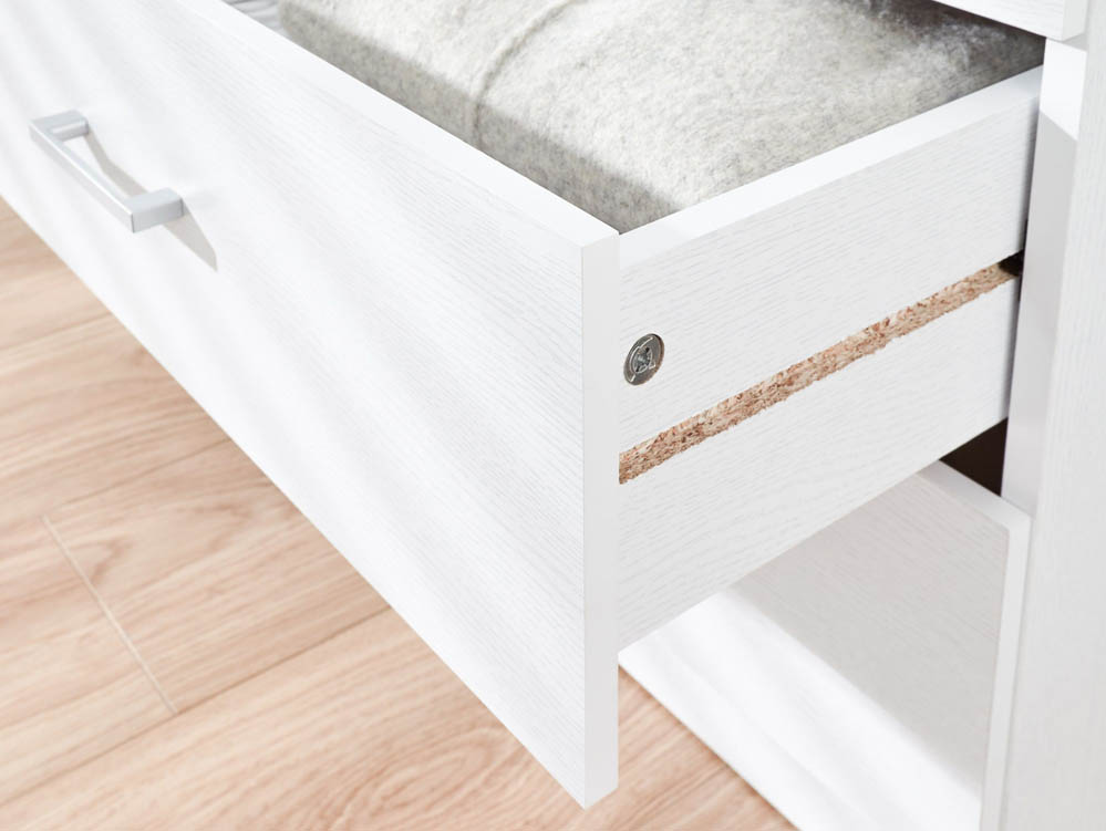 GFW GFW Panama White 3 Piece Bedroom Furniture Package (Flat Packed)