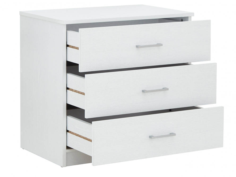 GFW GFW Panama White 3 Piece Bedroom Furniture Package (Flat Packed)