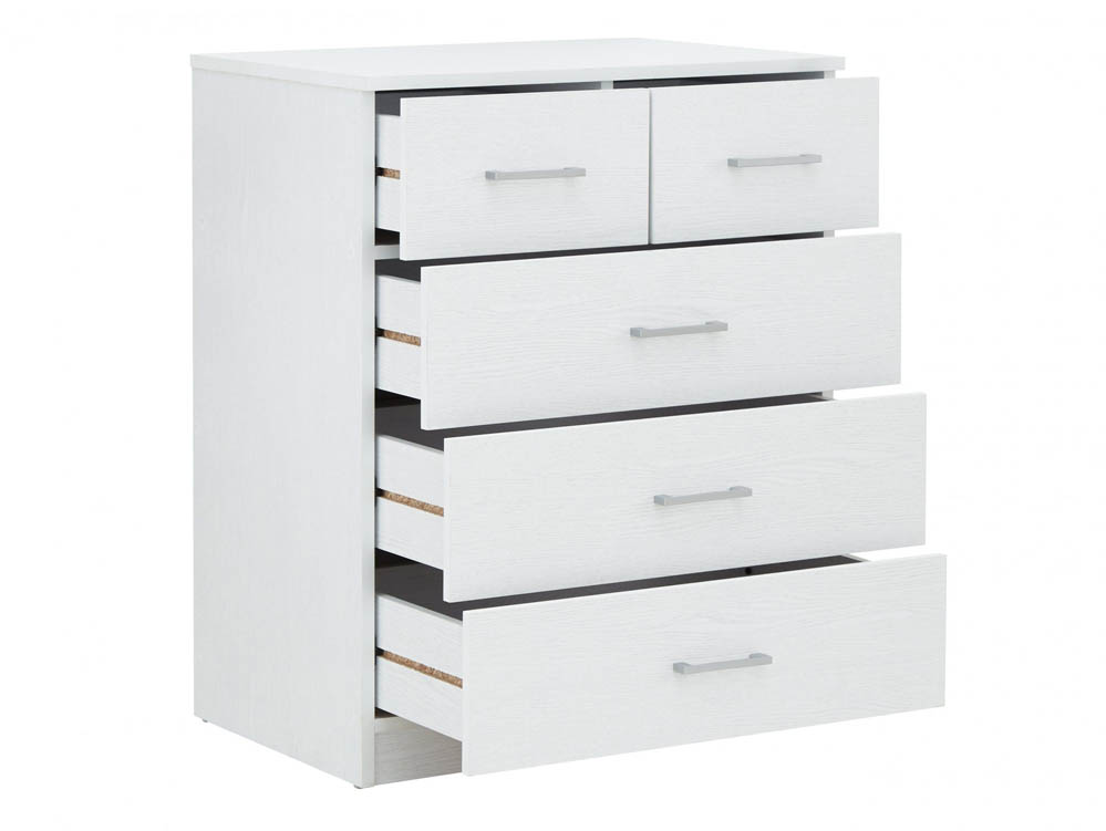GFW GFW Panama White 4 Piece Bedroom Furniture Package (Flat Packed)