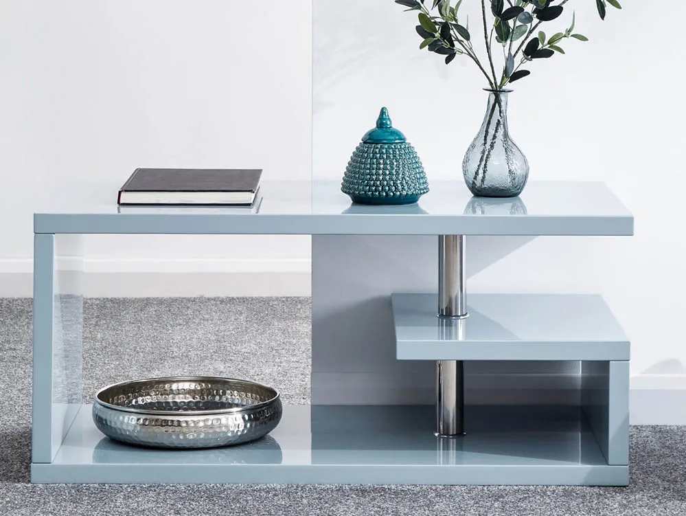 GFW GFW Polar Grey High Gloss Coffee Table with LED Lighting