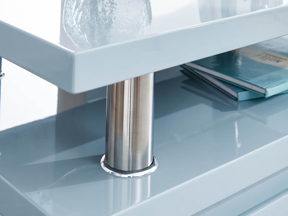 GFW GFW Polar Grey High Gloss 2 Door Sideboard with LED (Flat Packed)