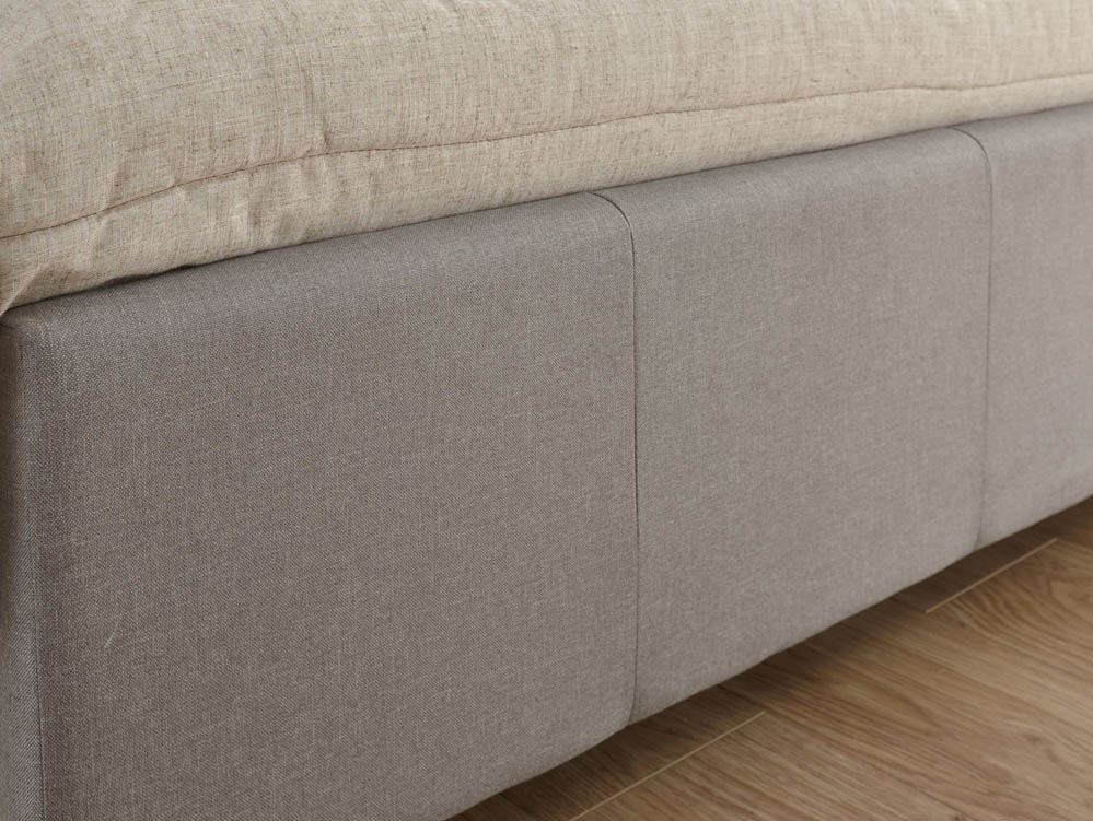 GFW GFW Regal 5ft King Size Grey Upholstered Fabric Ottoman Bed Frame